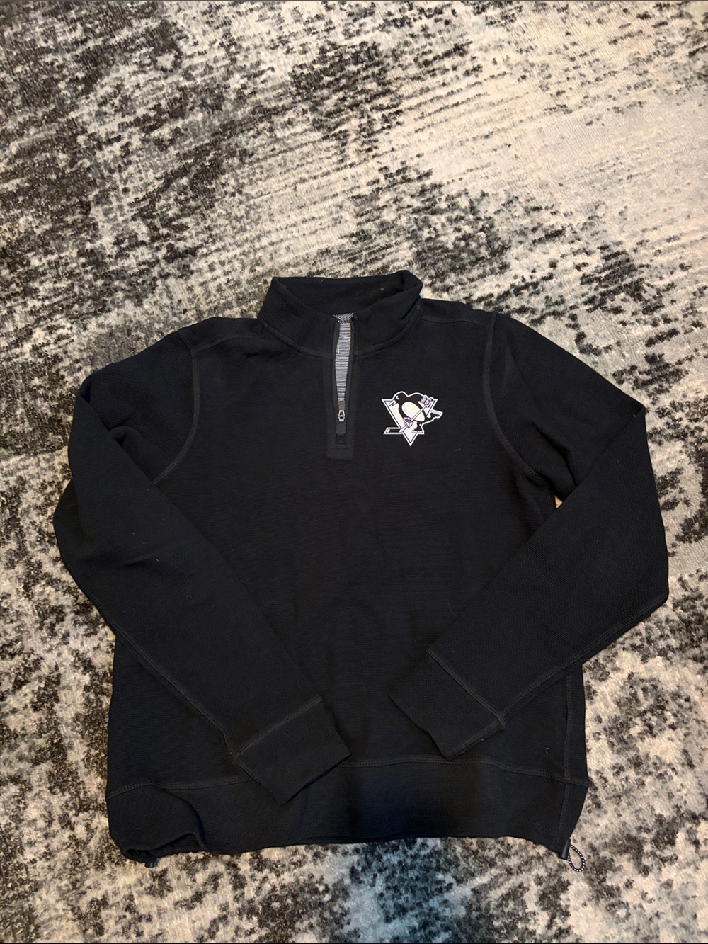 Antigua Black Quarter-Zip Pullover - Pittsburgh Penguins